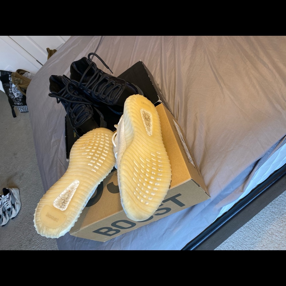 Yeezy White Cream 350’s & Jordan Gamma Blue 12’s - Picture 2 of 5